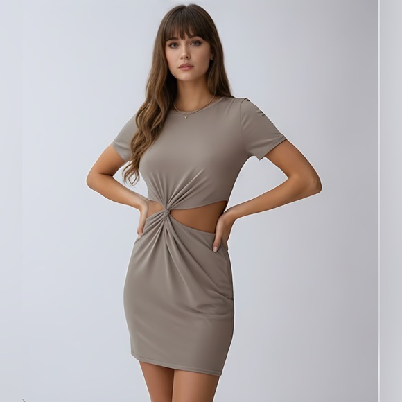 By Design Dresses & Skirts - Twist Front Cut Out Dress